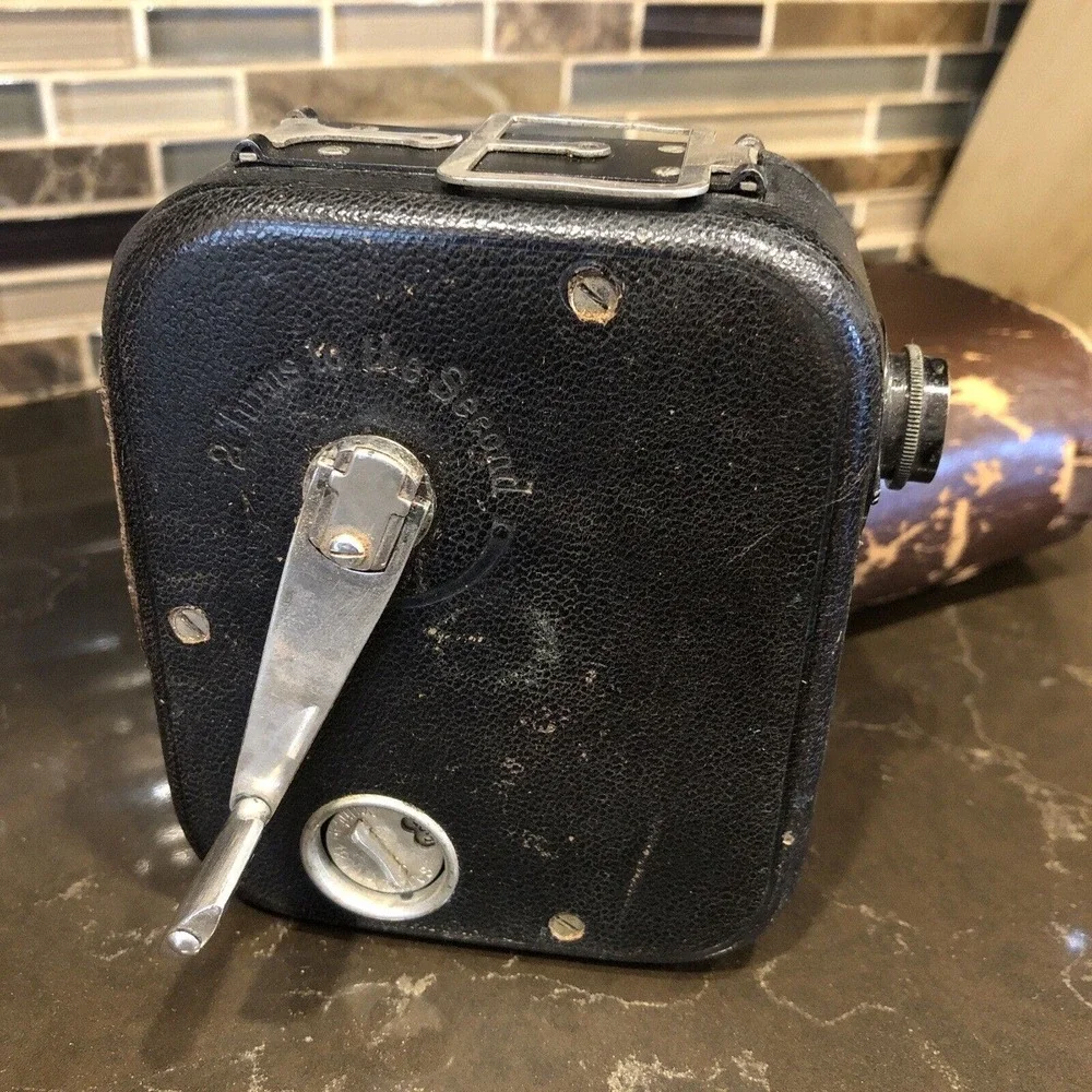 Pathe' Pathex baby Continsouza Paris 9.5mm Hand Crank‎ Camera AS IS